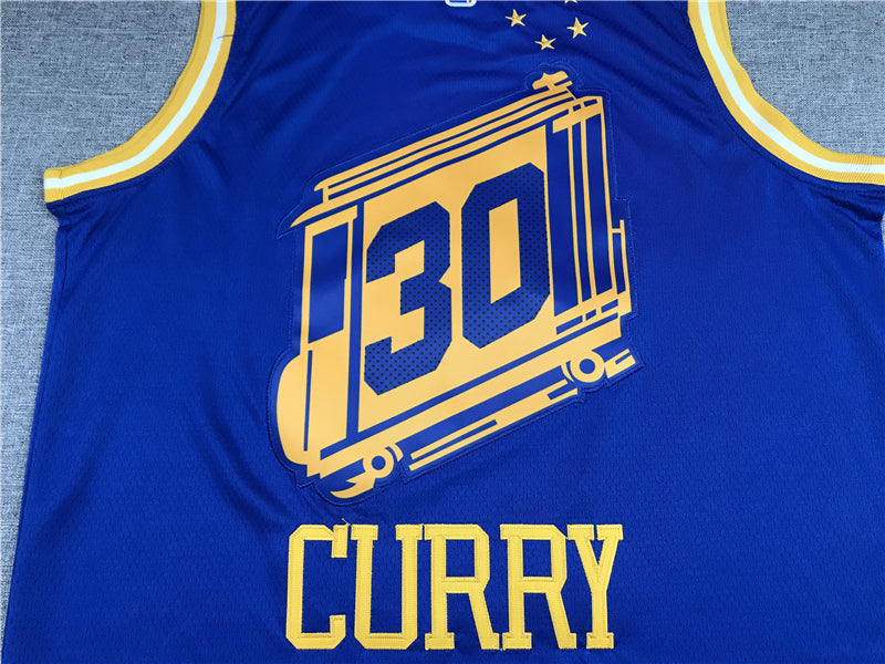 Men's Golden State Warriors Stephen Curry Blue 2020/21 Jersey1 - Classic Edition