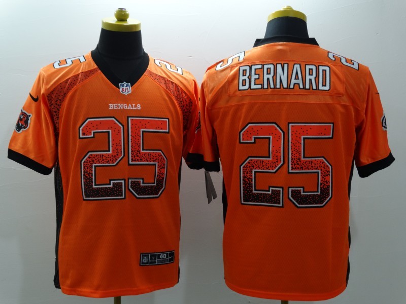 Men's Cincinnati Bengals Giovanni Bernard #25 Orange Game Jersey1