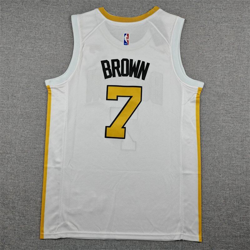 Jaylen Brown #7 Boston Celtics White 2025/26 City Edition Swingman Jersey