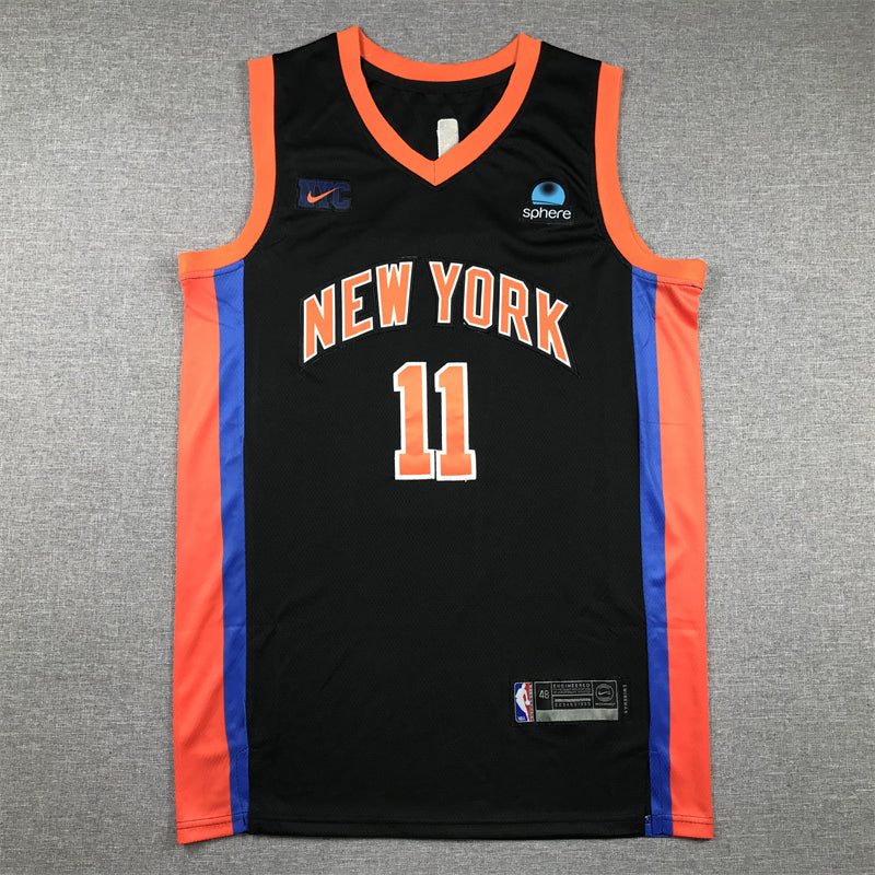 Men's New York Knicks Jalen Brunson #11 Black 2022/23 Game Jersey - City Edition