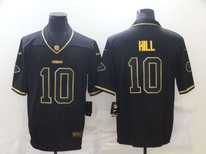 Men's Kansas City Chiefs Tyreek Hill #10 Black Game Jersey1