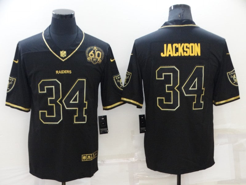 Men's Las Vegas Raiders #34 Bo Jackson Black Limited Jersey1