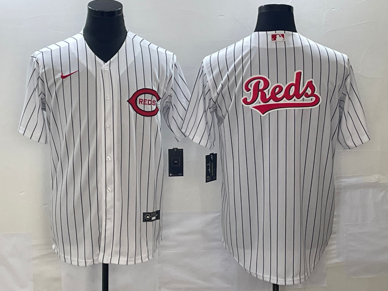 Men's Cincinnati Reds White 2022 MLB at Field of Dreams Game Authentic Team Jersey1