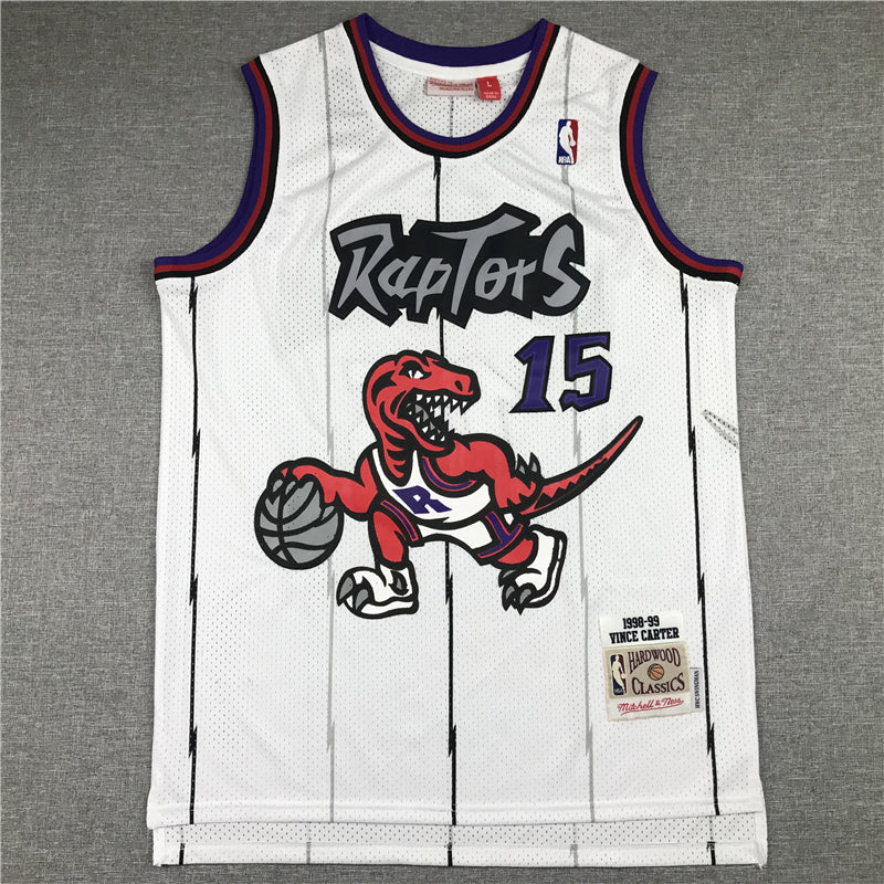 Men's Toronto Raptors Vince Carter Mitchell & Ness White Classics Jersey1