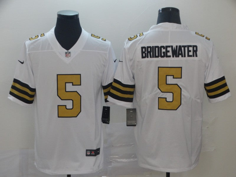 Men's New Orleans Saints Teddy Bridgewater #5 White Player Game Jersey1