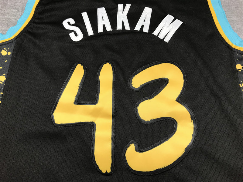 Men's Indiana Pacers Pascal Siakam #43 Black 2023/24 Swingman Jersey1 - City Edition