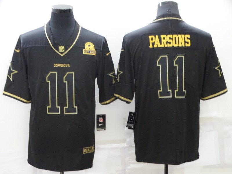 Men's Dallas Cowboys Micah Parsons #11 Black Player Game Jersey1