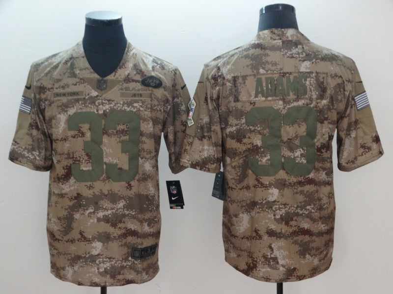 Men's New York Jets Jamal Adams #33 Camouflage Game Jersey1