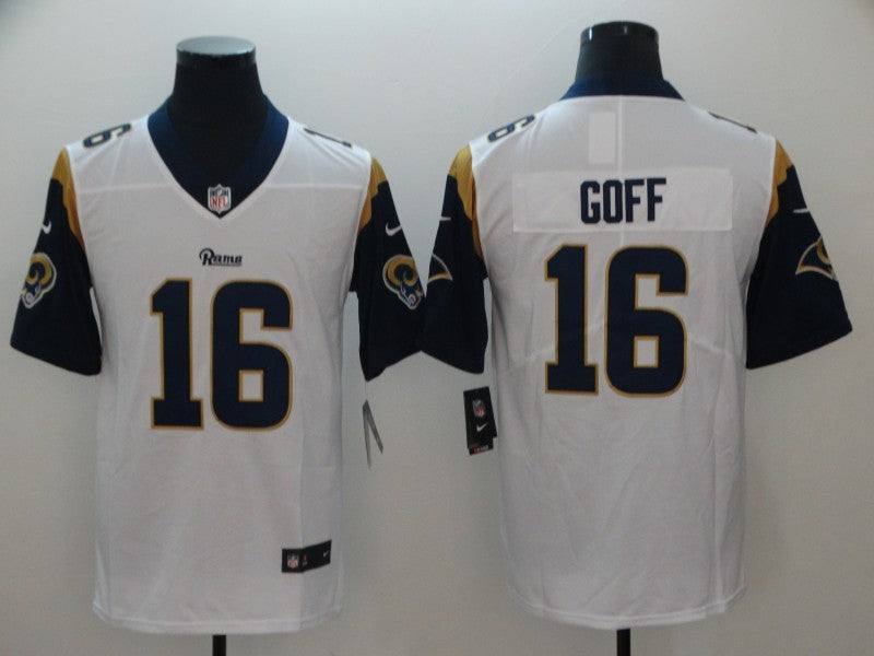 Men's Los Angeles Rams Jared Goff #16 White Game Jersey1