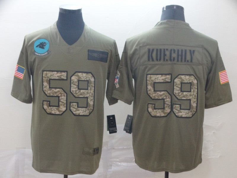 Men's Carolina Panthers Luke Kuechly #59 Brown Alternate Game Jersey1