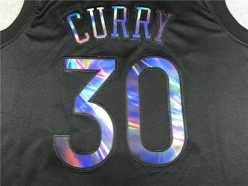 Men's Golden State Warriors Stephen Curry #30 NBA Black Fast Break Replica Jersey1
