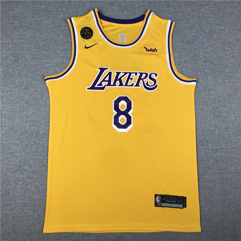 Men's Los Angeles Lakers Kobe Bryant #8-24 Yellow Swingman Player Jersey1