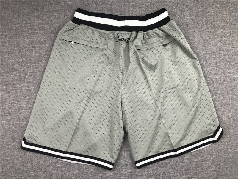 Men's Brooklyn Nets Gray Basketball Retro Shorts1