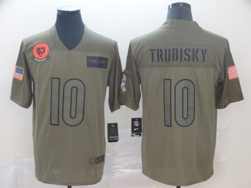 Men's Chicago Bears Mitch Trubisky #10 Brown Game Jersey1