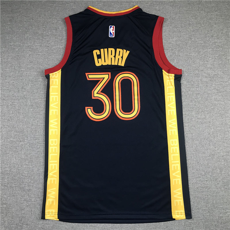 Men's Golden State Warriors Stephen Curry Navy Classics Jersey1 City Edition