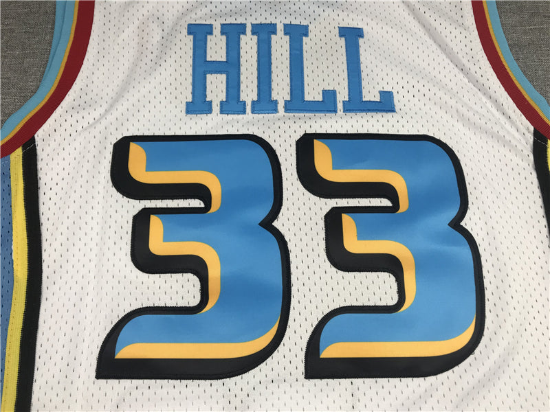 Men's Detroit Pistons Grant Hill 1998-99 White Hardwood Classics Swingman Jersey1