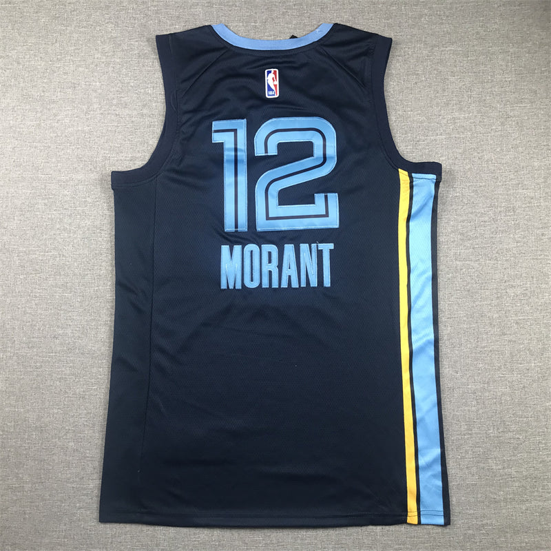 Men's Memphis Grizzlies Ja Morant #12 Navy Fast Break Replica Jersey1