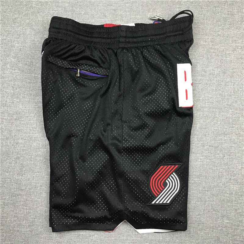 Men's Portland Trail Blazers Black Basketball Shorts1