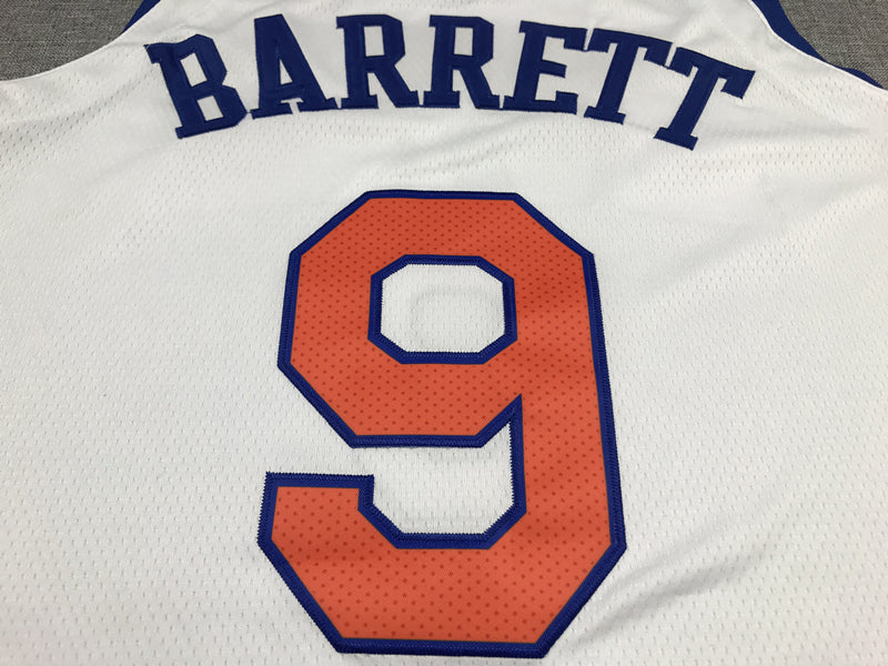 Men's New York Knicks RJ Barrett White 2019 NBA Draft First Round Pick Jersey1