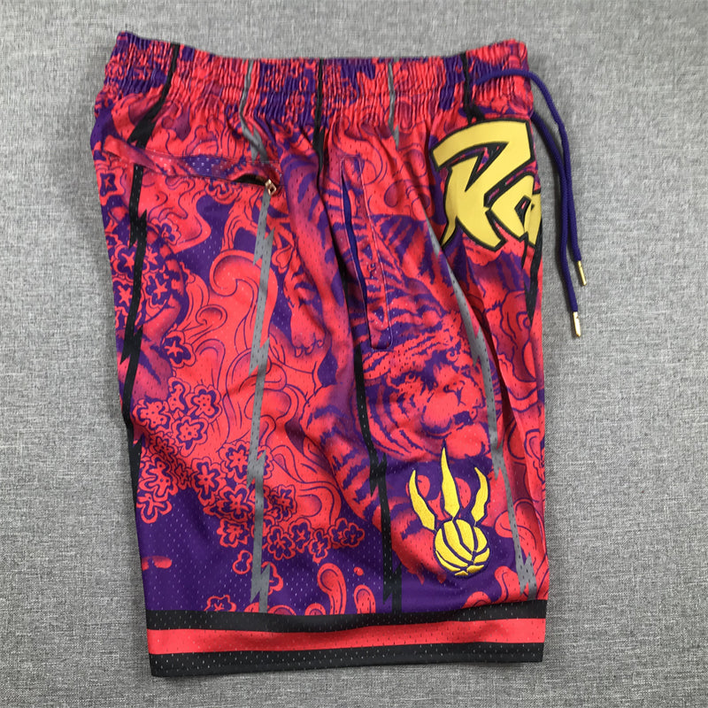 Men's Toronto Raptors Fuchsia Year of the Tiger Edition Pocket Shorts1