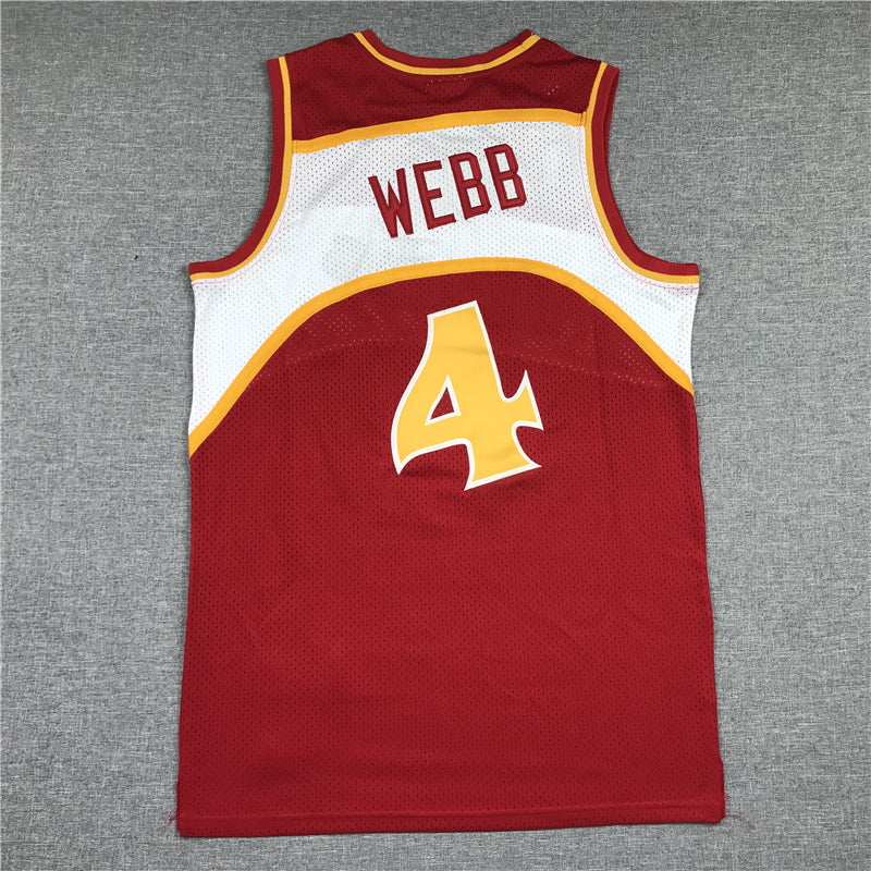 Men's Atlanta Hawks Spud Webb Red 1986-87 Hardwood Classics Swingman Jersey1
