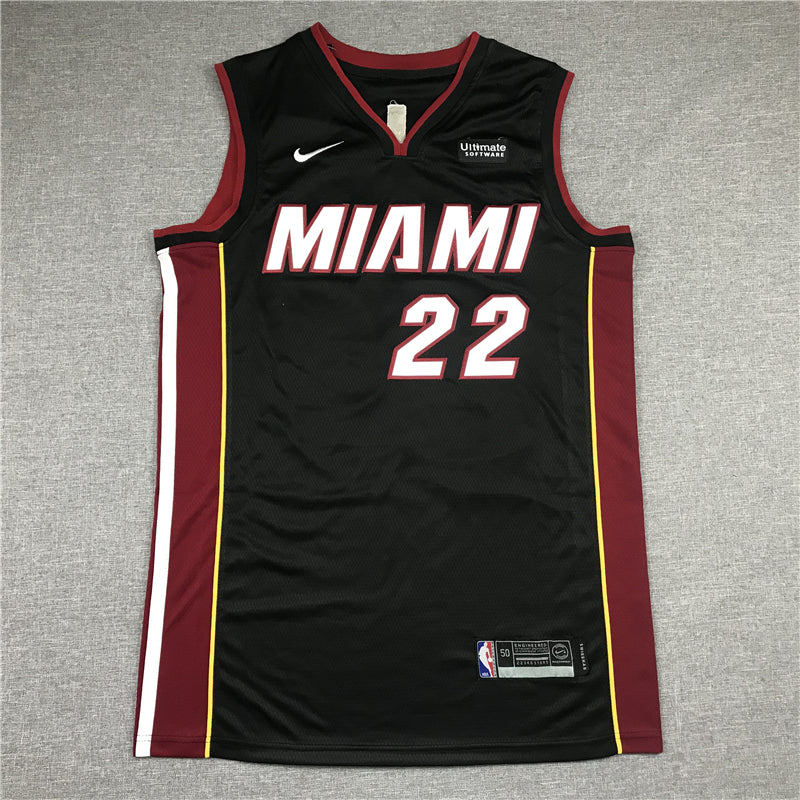 Men's Miami Heat Jimmy Butler #22 Black 2022/23 Swingman Jersey1 - Icon Edition