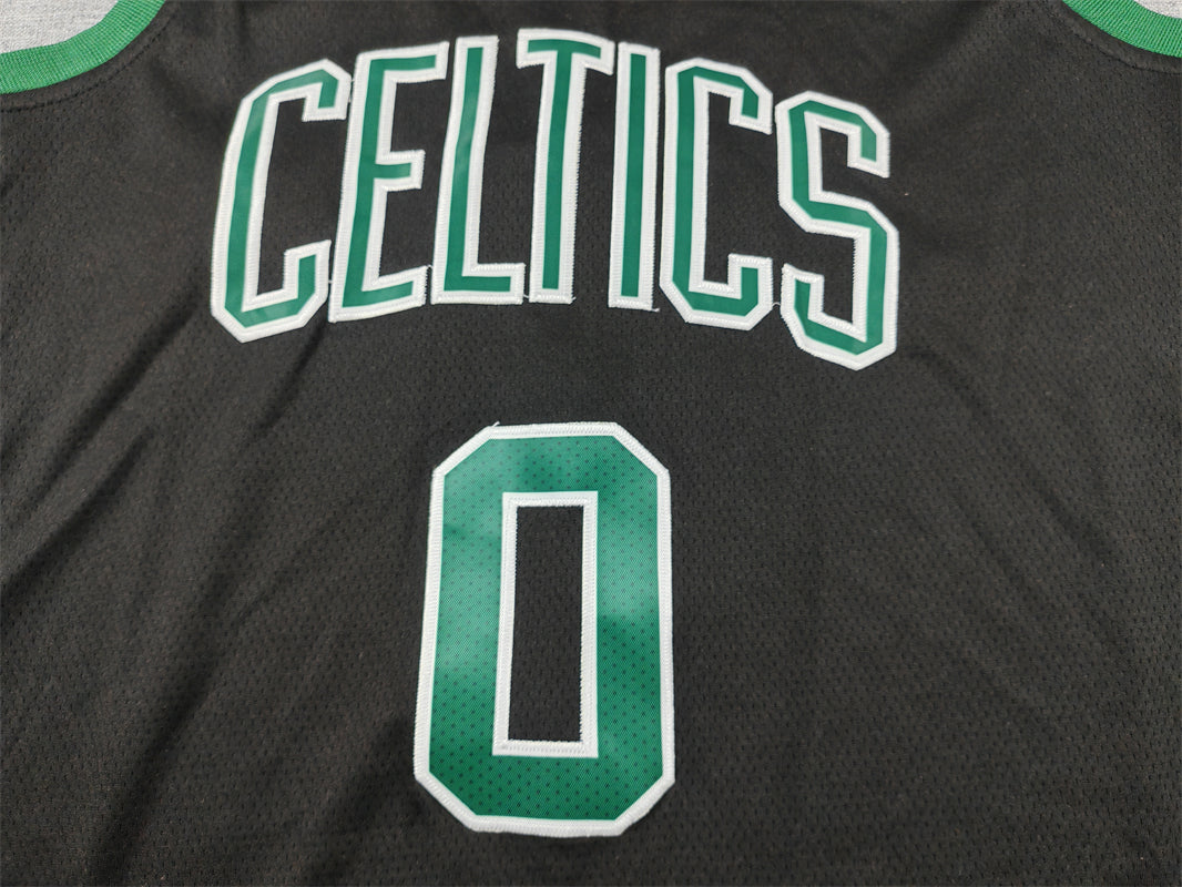 Men's Boston Celtics Jayson Tatum #0 Black Swingman Jersey1 - Statement Edition