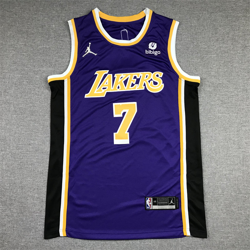 Men's Los Angeles Lakers Carmelo Anthony #7 Purple Fast Break Replica Jersey1