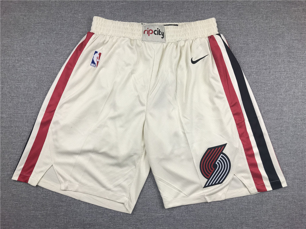 Men's Portland Trail Blazers White Pocket Shorts1