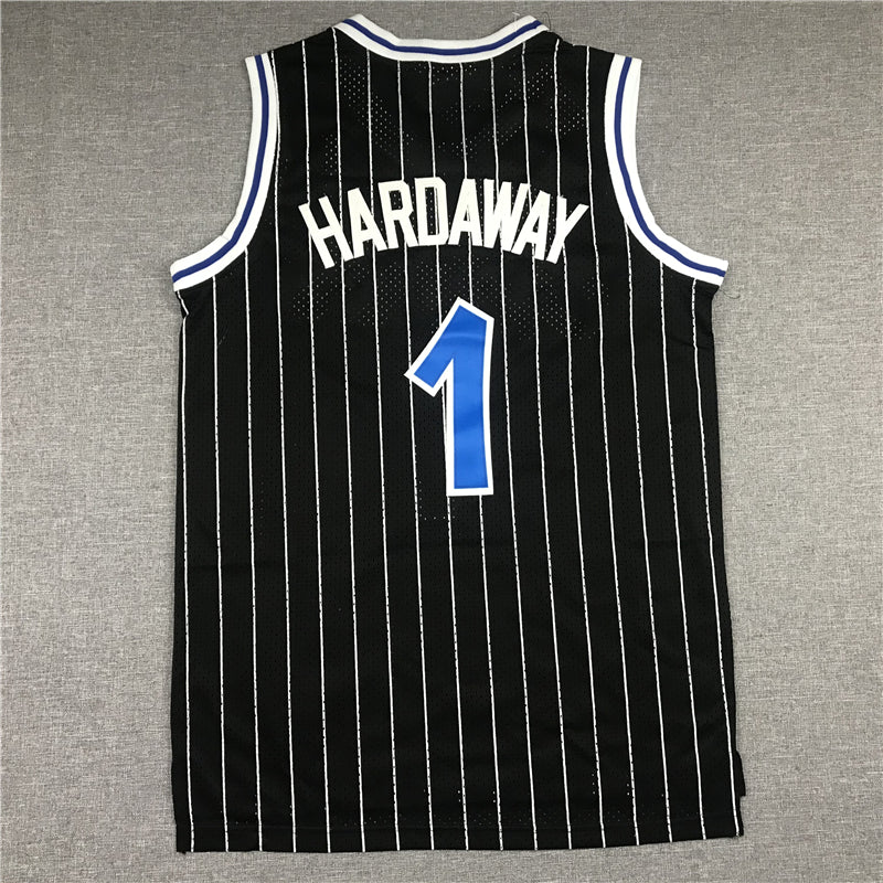 Men's Orlando Magic Penny Hardaway #1 Black Hardwood Classics Swingman Jersey1