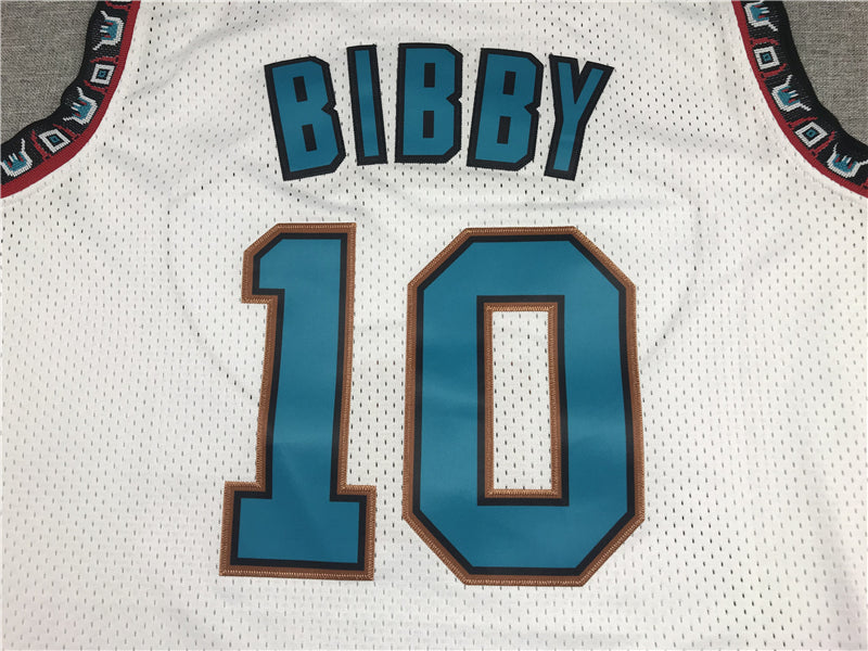 Men's Memphis Grizzlies Mike Bibby #10 White Classics Swingman Jersey1