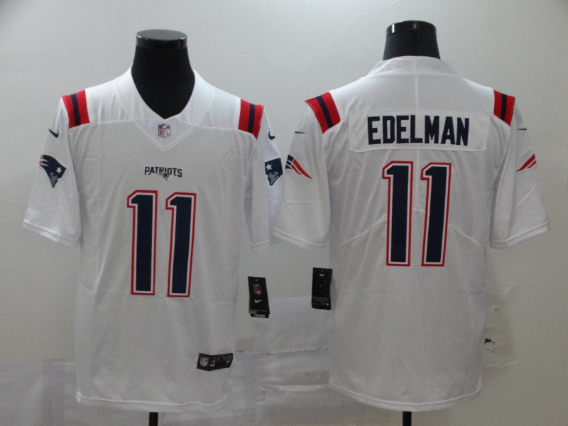 Men's New England Patriots Julian Edelman #11 White Game Player Jersey1