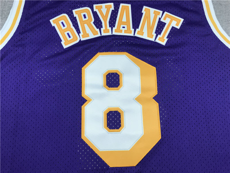 Men's Los Angeles Lakers Kobe Bryant 1996-97 Purple Hardwood Classics Authentic Jersey1