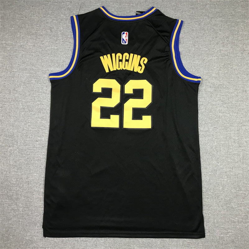 Men's Golden State Warriors Andrew Wiggins #22 City Edition Black Classic Jersey1