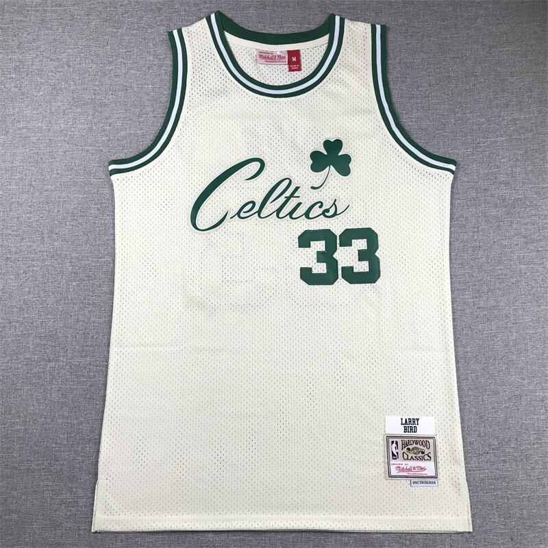 Larry Bird #33 Boston Celtics Cream Hardwood Classics Swingman Jersey
