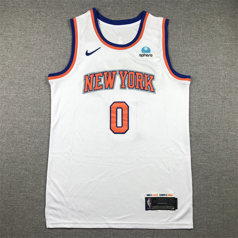 Men's New York Knicks Donte DiVincenzo #0 White Game Jersey - Association Edition