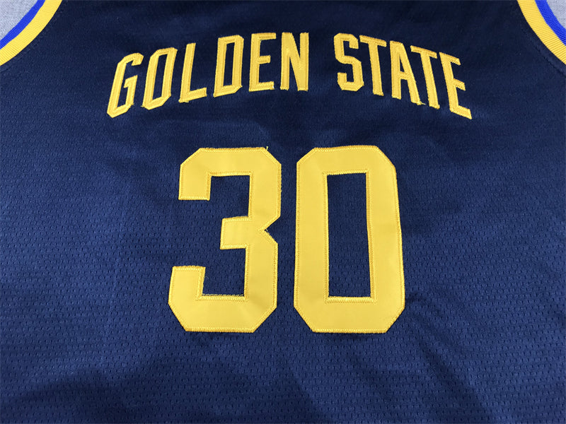 Men's Golden State Warriors Stephen Curry #30 Navy Game Jersey - Statement Edition