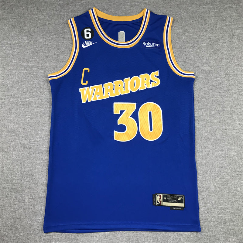 Men's Golden State Warriors Stephen Curry #30 Blue 2022/23 Game Jersey - Classic Edition