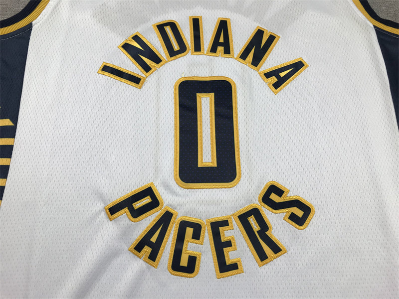 Men's Indiana Pacers Tyrese Haliburton #0 White Swingman Jersey1 - Association Edition