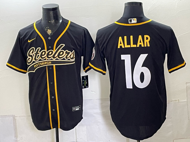 Men's Pittsburgh Steelers Drew Allar #16 Black Player Jersey