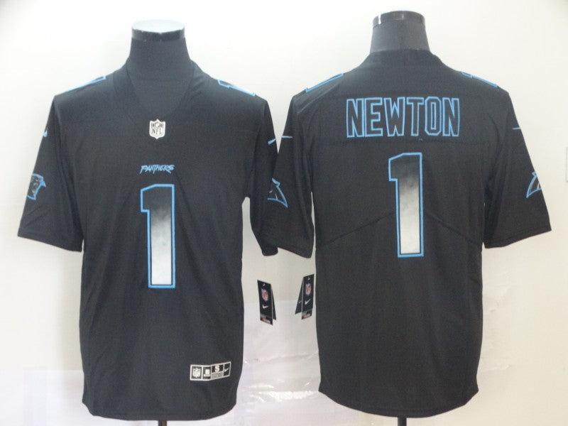 Men's Carolina Panthers #1 Cam Newton Black Game Jersey1