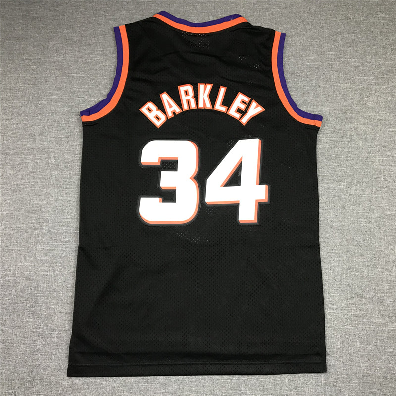 Men's Phoenix Suns Charles Barkley #34 Black 1992-93 Swingman Jersey1
