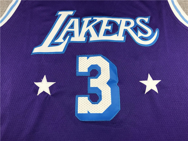 Men's Los Angeles Lakers Anthony Davis #3 Purple Swingman Jersey1 - City Edition