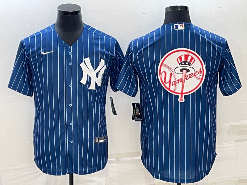 Men's New York Yankees1 Blue Replica Team Jersey