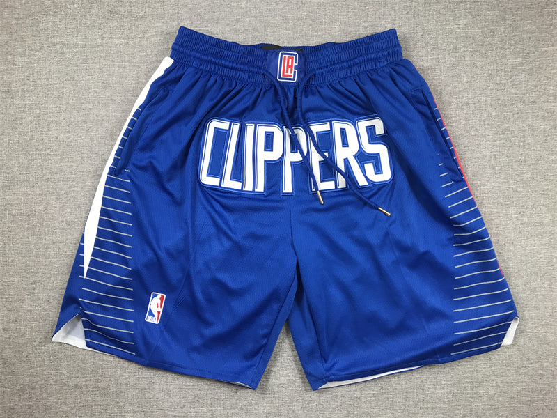 Men's LA Clippers Royal Icon Edition Pocket Shorts1