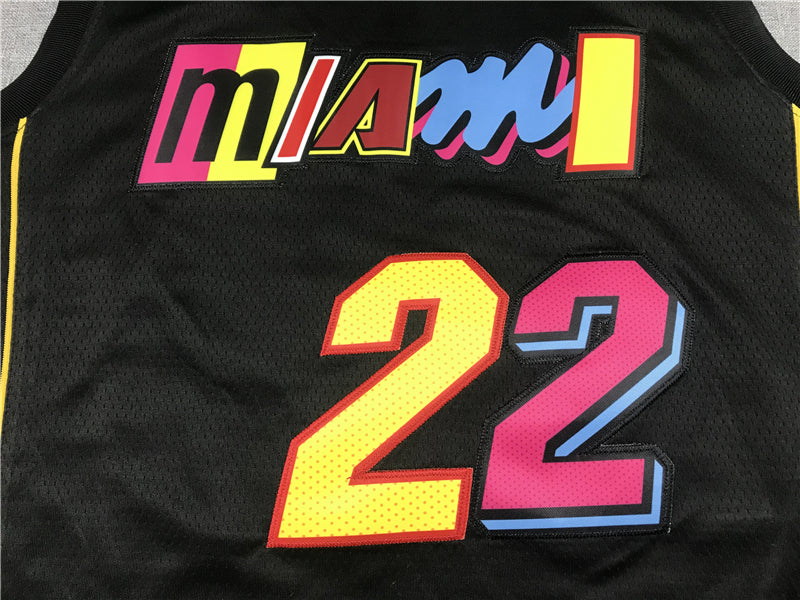 Men's Miami Heat Jimmy Butler #22 Black Swingman Player Jersey1 - City Edition