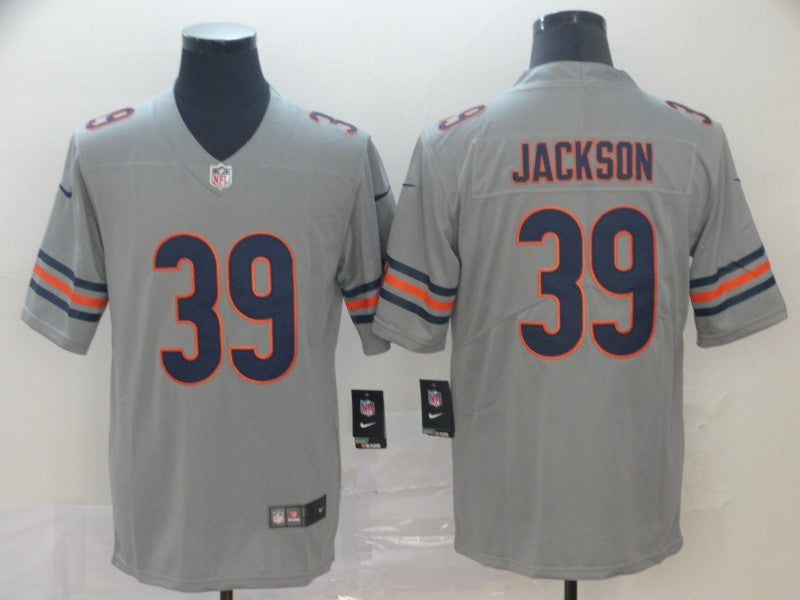 Men's Chicago Bears Eddie Jackson #39 Gray Game Jersey1