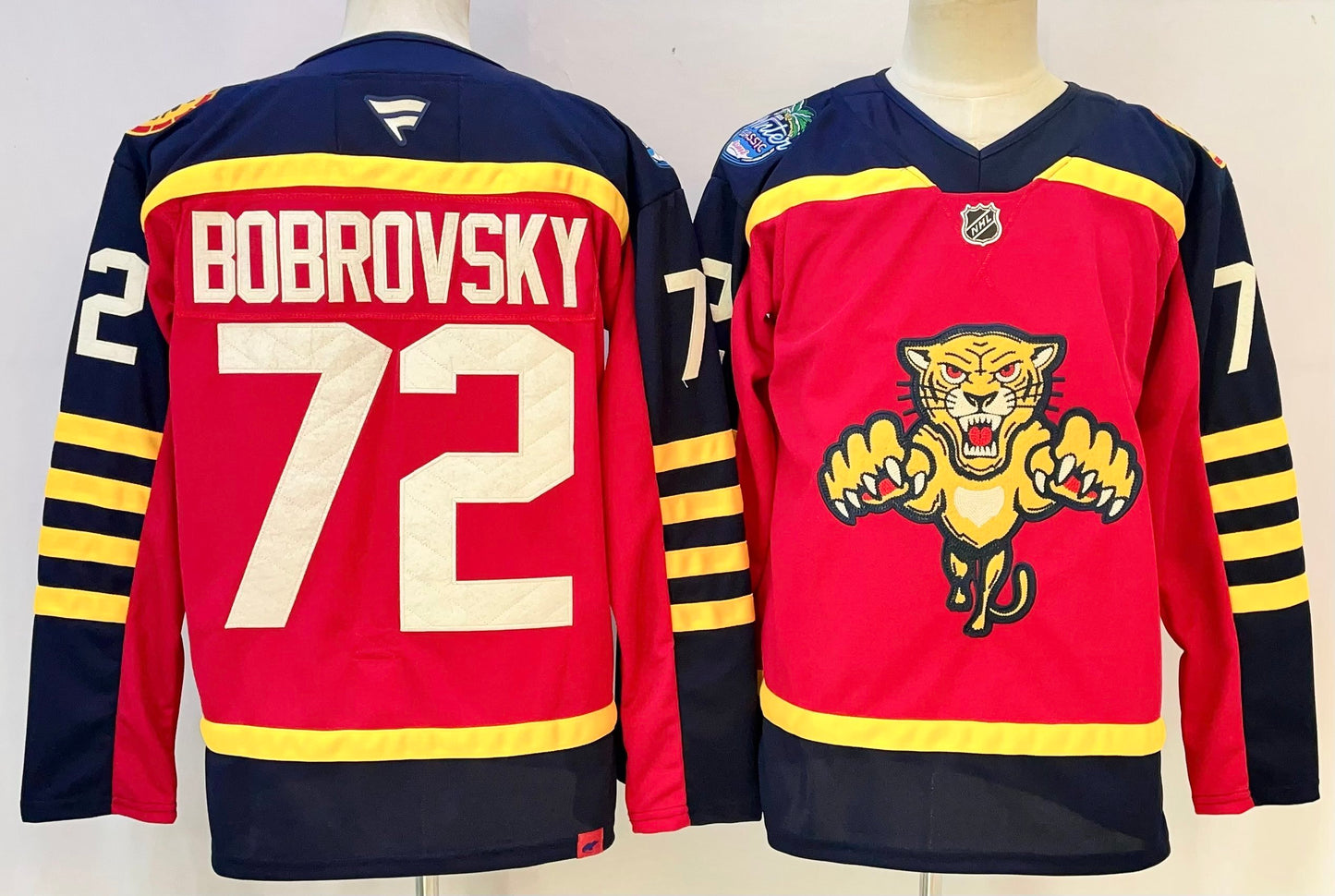 Men's Florida Panthers Sergei Bobrovsky #72 Red Premium Player Jersey