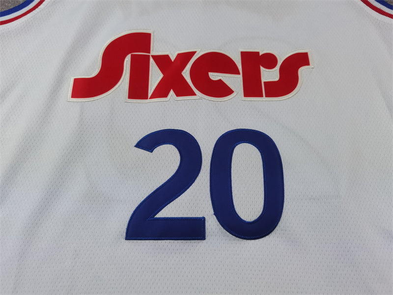 Men's Philadelphia 76ers Jared McCain #20 White 2024/25 Swingman Player Jersey1 - City Edition