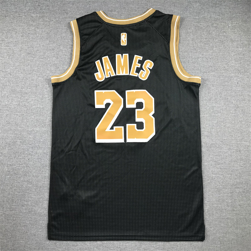 Men's Los Angeles Lakers LeBron James #23 Black Select Series Swingman Jersey1